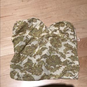 Green free people bustier top